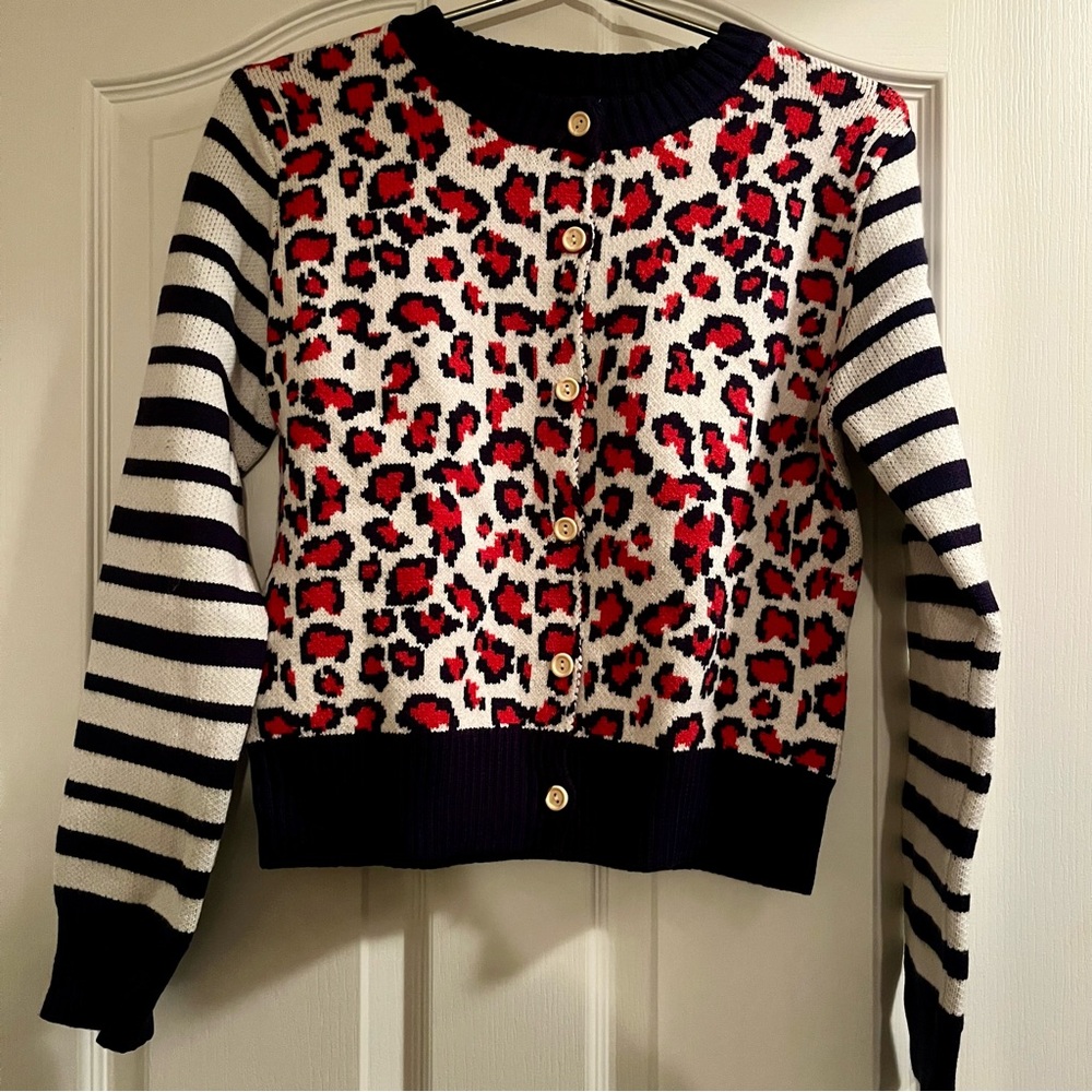 Leopard Patterned Button Up Cardigan - Picture 2 of 8